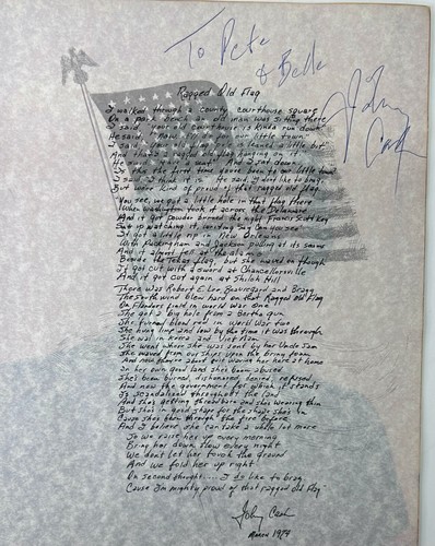 Johnny cash tour - book, firmato